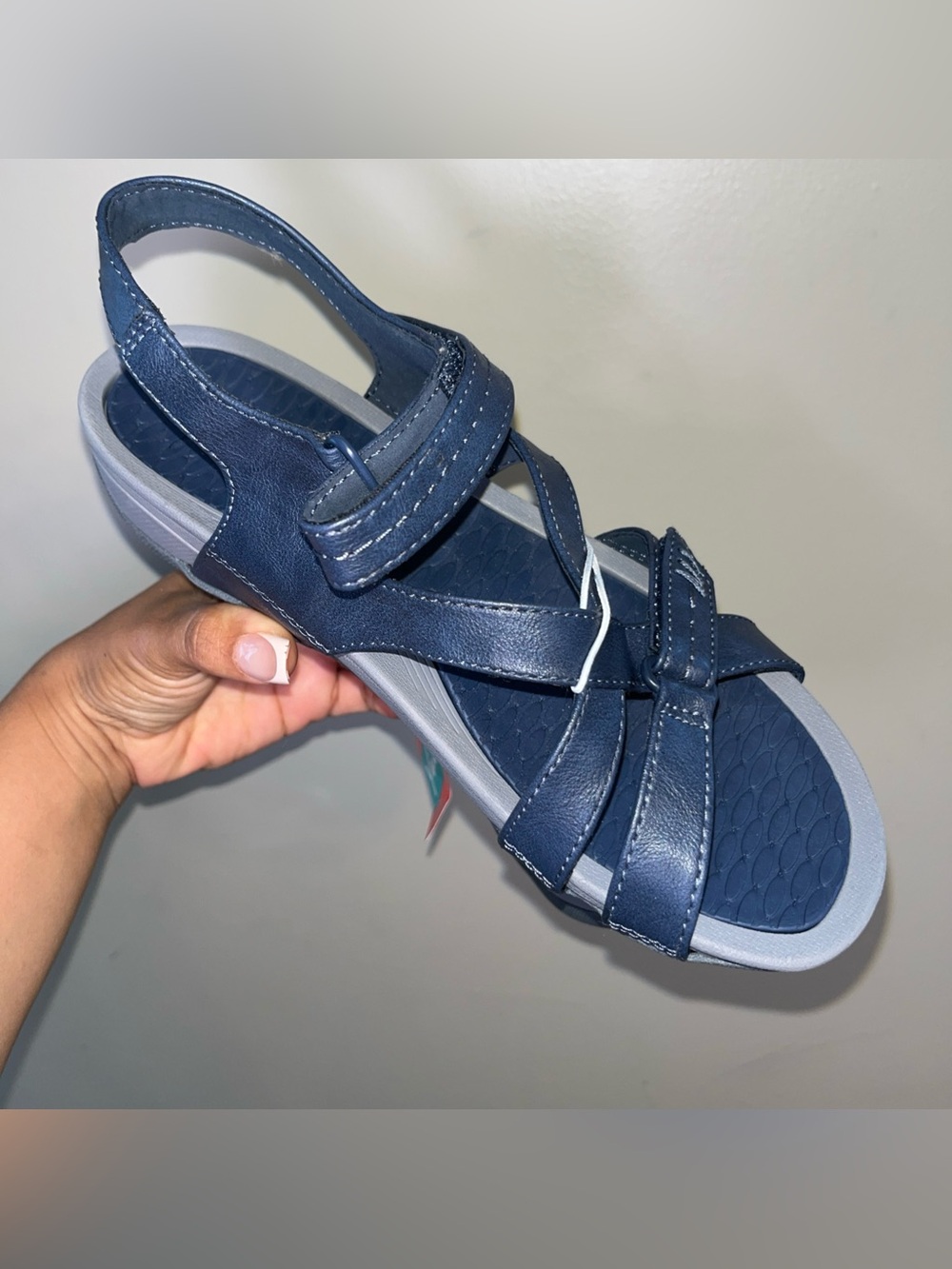 Yuu Phoria Navy Blue Comfort Slingback Sandals 7.5M